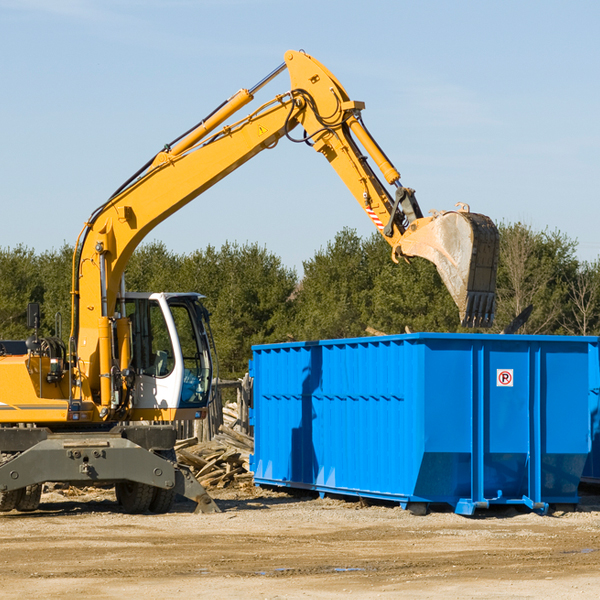 are there any restrictions on where a residential dumpster can be placed in Sidney IN